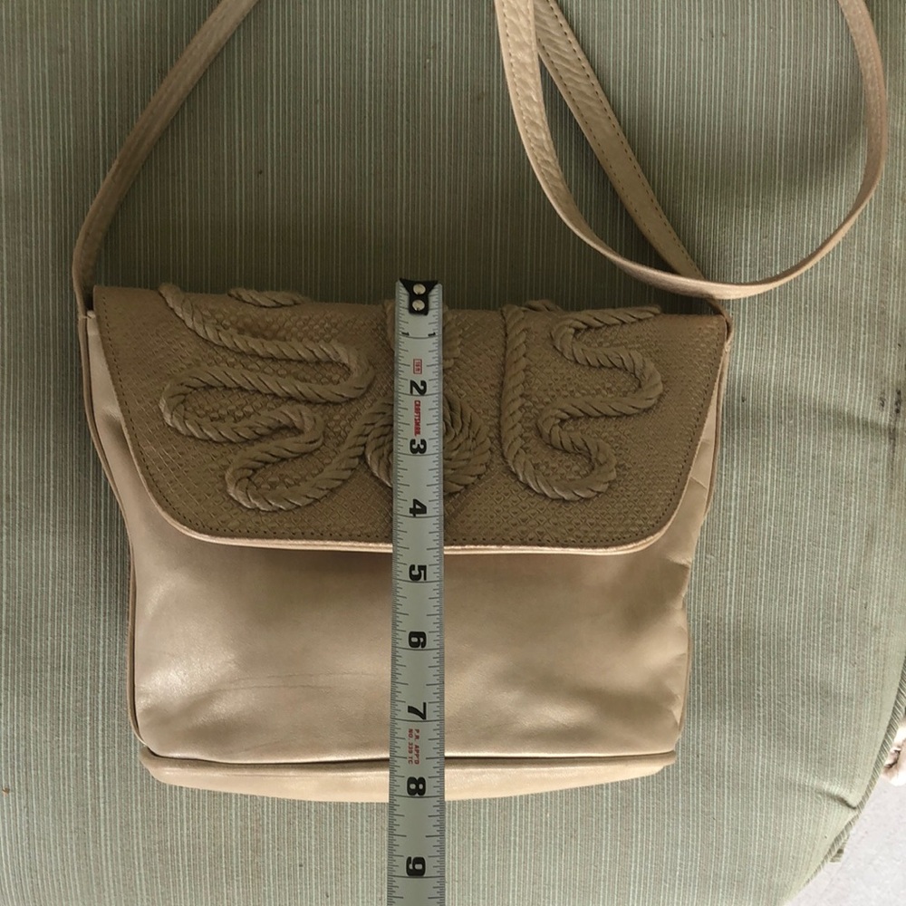 Vintage JENNY TEE Elegant Pewter Metallic Leather Shoulder Bag - Picture 9 of 12